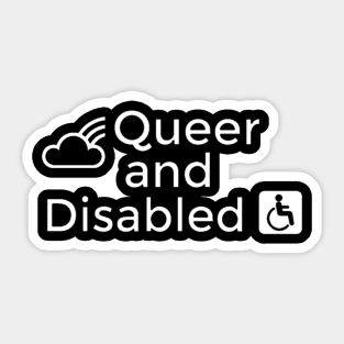 Queer and Disabled (Emojis) Sticker